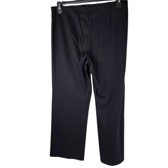 Eileen Fisher women’s size medium black wide leg cropped pull on pants - Picture 3 of 9